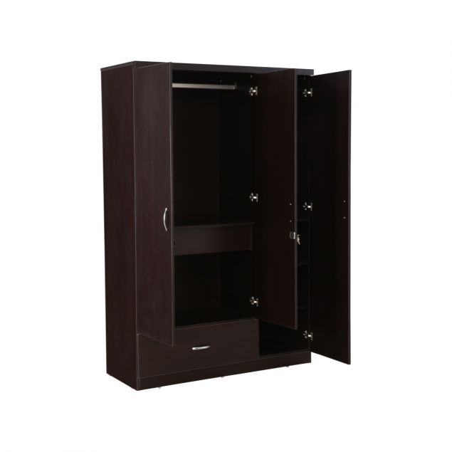 Engineered Wood 3 door wardrobe in Wenge Colour(outsaid drawer)